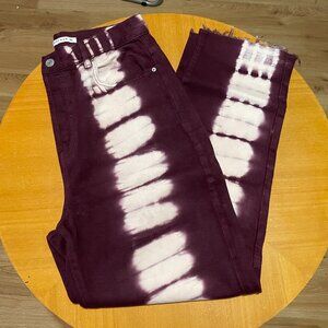 burgundy jeans